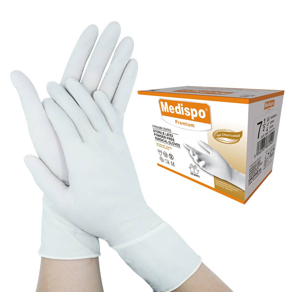 t polyure coating surgical gloves, powder free, sterile​